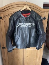 RST Motorcycle Leather Suit EU64 UK54 UK44 2 Pice Suit And Gloves