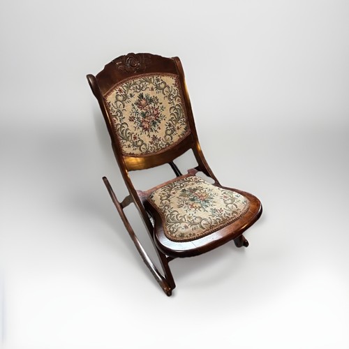 Vtg victorian folding rocker - vtg,