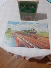 Chad Valley wood jigsaw puzzle GWR Cheltenham Flyer  1930s 200 px 1 pc replaced