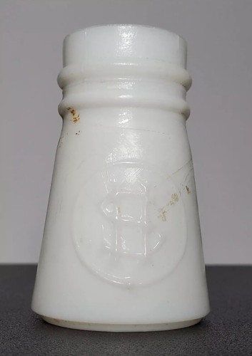 Antique milk glass bottle - milk,