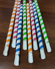 Spoon straw,Paper Spoon Straws Super Strong 10mm x 210mm,4 colored JUMBO spoon 