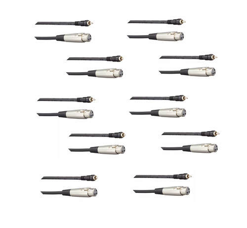10x hosa xrf 120 - 20ft, 3-pin