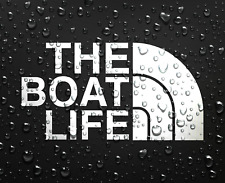 THE BOAT LIFE Vinyl Decal Adventure Camper Van Caravan Sticker TNF White 103x55