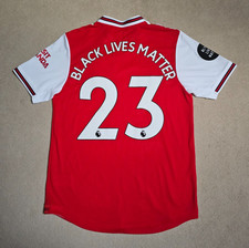 Arsenal 19/20 Match Issue David Luiz NHS Black Lives Matter Adidas Shirt Size 6