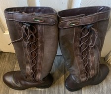 Brogini Adult Winchester Long Country Brown Boots Size Eu 38 Wide Uk 5