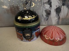 Marks & Spencer Novelty Christmas Musical Light Up Projector Biscuit Tin - Empty