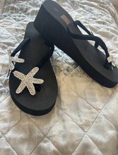 Black starfish wedge flip - black,