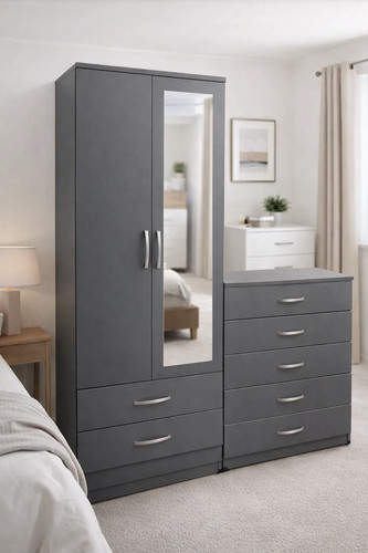Pre assembled grey door - grey,