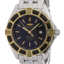 BREITLING Lady J 18K Gold Steel Quartz Ladies Watch D52065 Polished BF587440