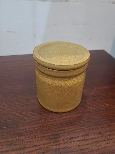 Denby mustard storage pot - or,