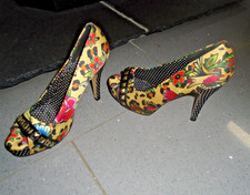 LIMITED EDITION LADIES IRON FIST PEEP TOE STILETTO SHOES SIZE UK 7 EU40