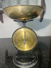 Salter Family Scale No. 46 Black Silver UK Registered Vintage Kitchen