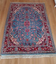 Asian Saruk FLORAL  Blue Red