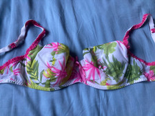 Vintage La Senza Floral Leaf Pattern Bra 38B Adjustable Strap Lingerie 85B Sexy