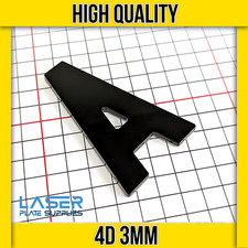 4D / 3D LASER CUT Number Plate Letters/Characters- 3mm Gloss Black Self Adhesive