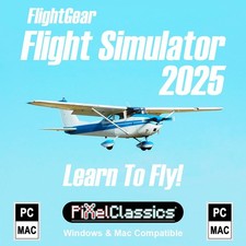 FlightGear Flight Simulator 2025 X Premium Deluxe Aircraft Plane Helicopter Sim