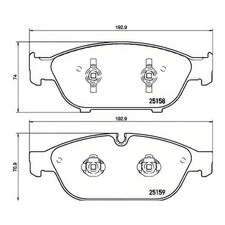 BREMBO P85127 Brake Pad Set