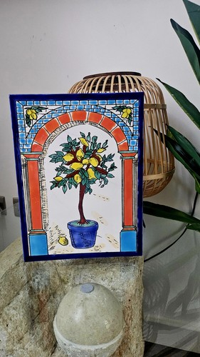 Handmade tunisian ceramic tile - tunisian,