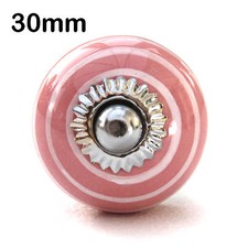 Pink green ceramic knobs