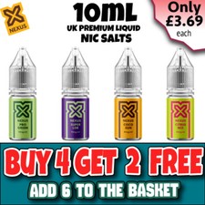 Nexus 10ml nic salt salts shot