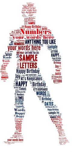 Word art personalised - word, gift