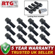 12x Bolts Black + 4x Locking