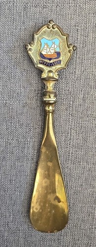 Vintage brass shoe - vintage,