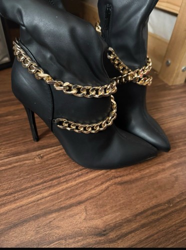 Black stiletto boots size - black,