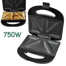 750W Deep Fill Toastie Maker - For LARGE Bread - 2 Slice Sandwich Grill Toaster