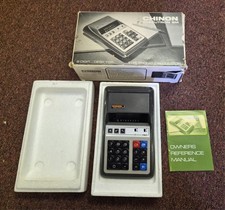 Vintage 1970's Chinon Executron 8M calculator, instructions, boxed, Lead. Ex con