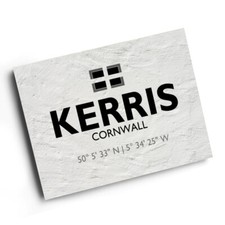 A3 PRINT - Kerris, Cornwall - Lat/Long SW4427