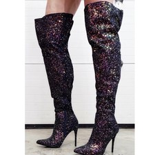 PLEASER THIGH HIGH GLITTER