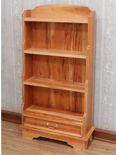 Waterfall bookcase with - waterfall, drawer