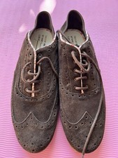 MOMENTUM Brown Suede Lace Up Slip On? Shoes Size UK 12 46