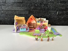 Disney Vintage Polly Pocket 1995 Snow White’s Cottage + 4 x Figures - See Info