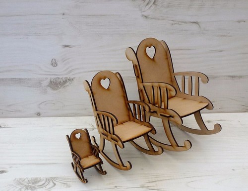 Rocking chair large xmas mdf - large,