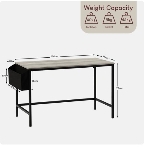 Computer desk 120x75x75cm - desk,