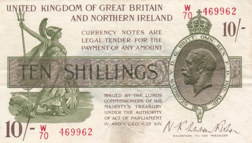 England shillings note - note, 1927