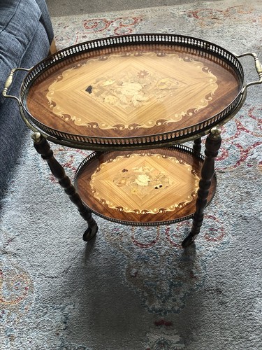 Mid century mahogany marquetry - mid,