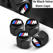 New 4x Dust Caps Tyre Valve Caps for BMW M Sport Black 1, 2, 3, 4, 5, 6 Series