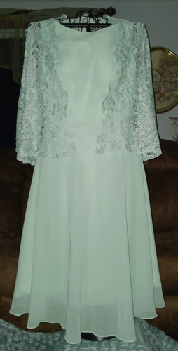 Tea length mint green dress - tea,