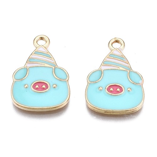 Cute blue party pig shaped - party,