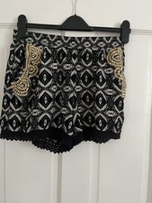 George Ladies Shorts - Black & White With Pockets Size 10