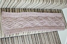 HAND KNITTED 'WOOLCRAFT ARAN HAZE'  SNOOD. LIGHT DUSKY PURPLE WITH A FEW FLEX