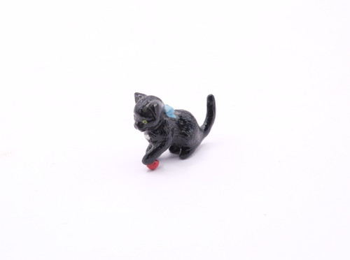 Vintage pewter miniature - pewter, black