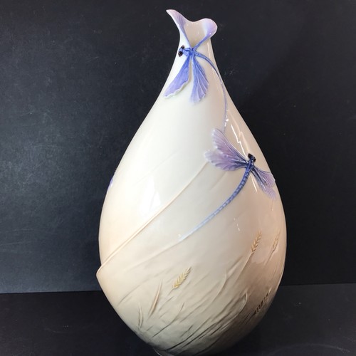 Franz porcelain dragonfly - porcelain, vase