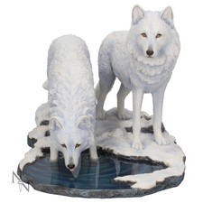 Winter Wolves Gothic Statue Wolf Sculpture Fantasy Art Ornament Collectable Gift