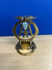 Vintage Original Brass AA ‘140671’ Blue Heart 1914/ 1915 Motorcycle Bonnet Badge
