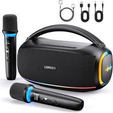 Speaker / Karaoke machine + 2 wireless mics, 60W, IPX5 waterproof, USB-C