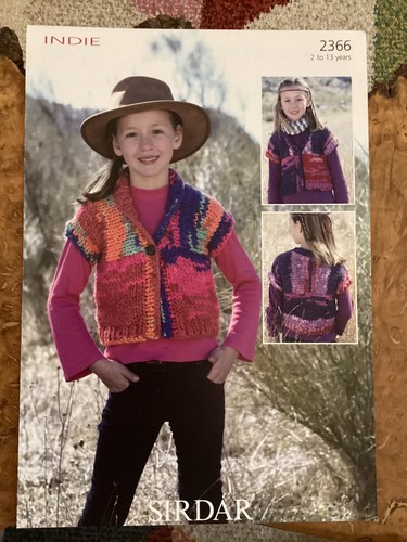 Girls waistcoat indie - in, yarn